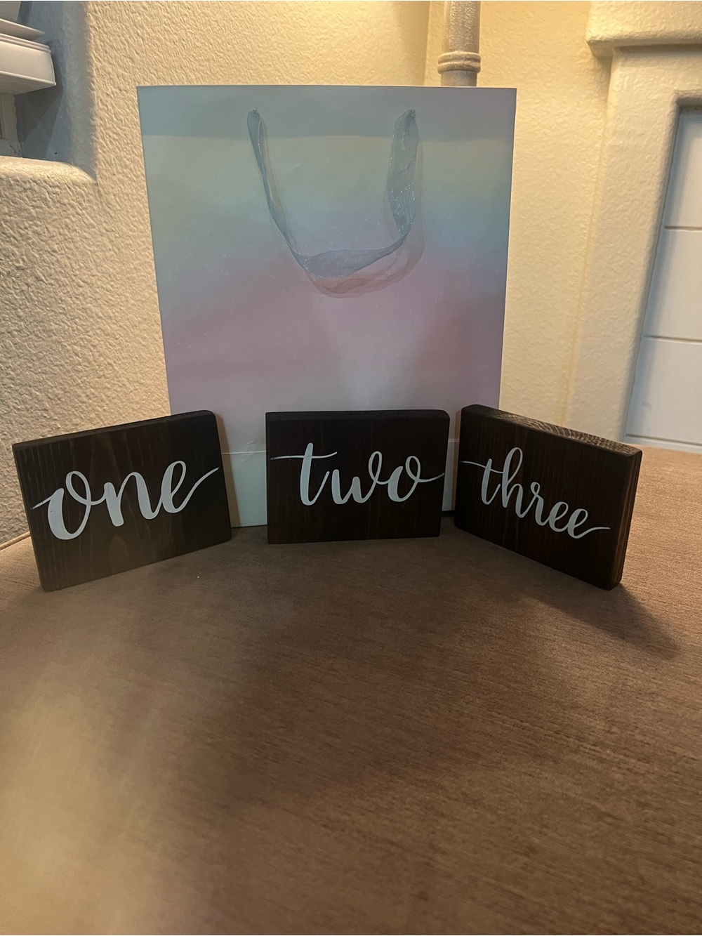 Dark Walnut Wooden Table Numbers: Wedding Reception Decor  1. -10